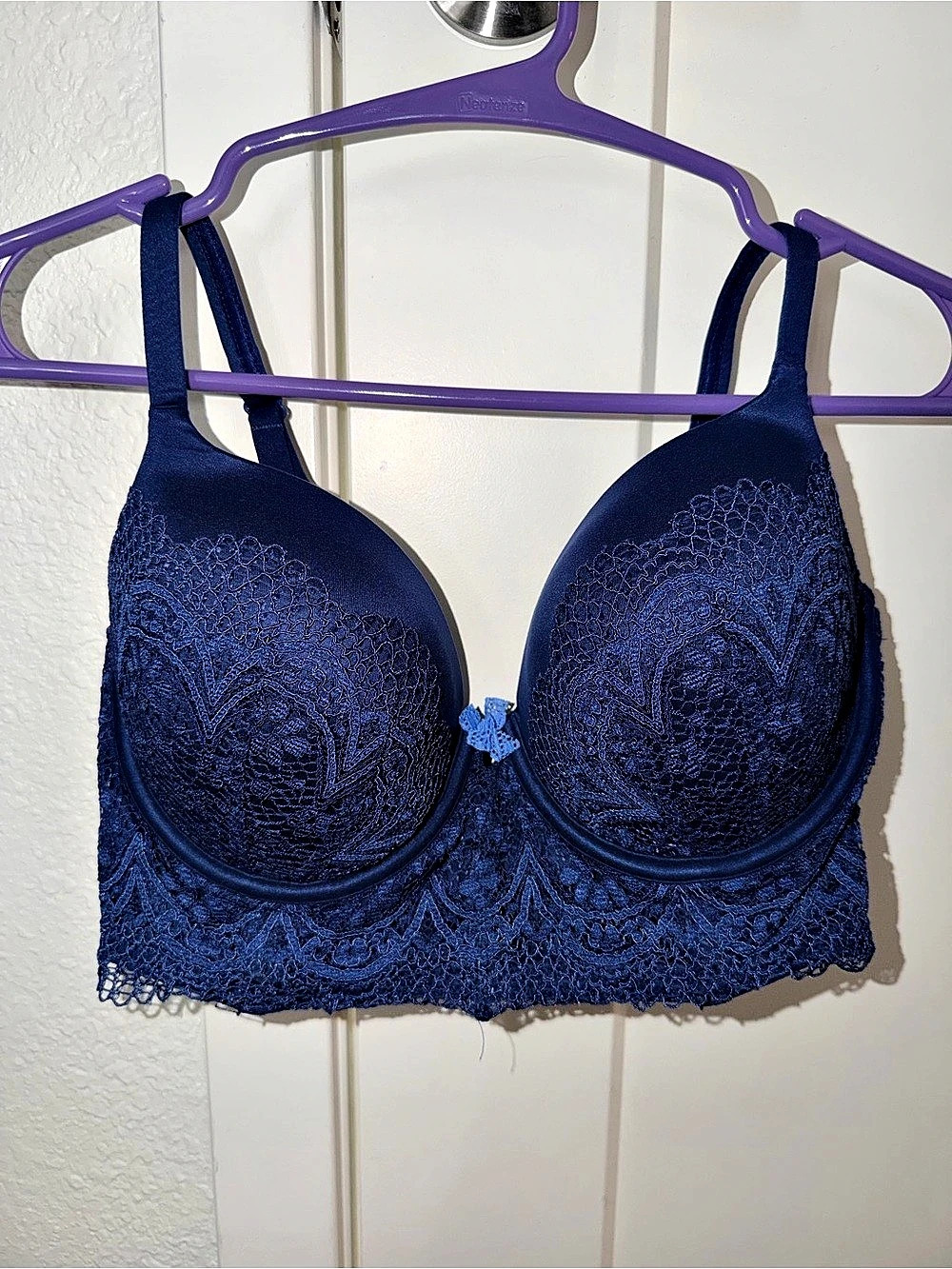 Victoria's Secret Body by Victoria Lined Demi Blue 34DD